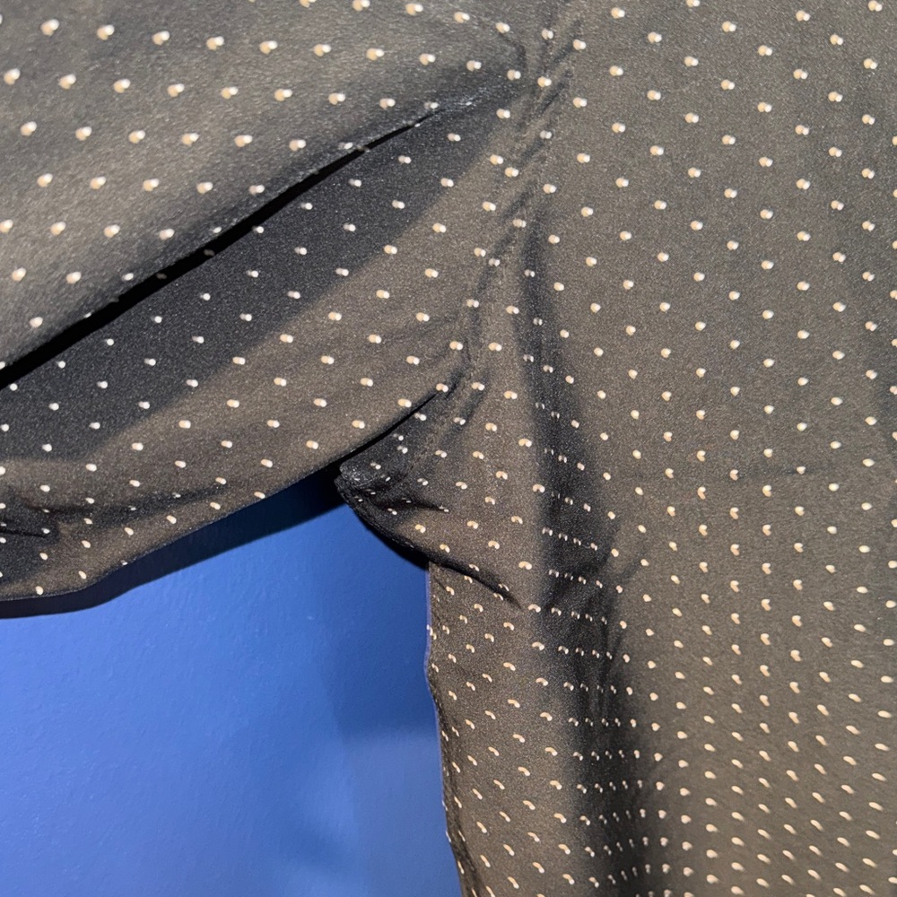 Denim & Flower- NWT  Black Polka Dot Button Down Shirt Size Large - Picture 10 of 15